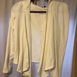 Express  White Top Size Large hooded cardigan